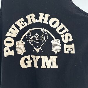 Vintage 70s/80s Sz:L Powerhouse Gym Bodybuilding Racerback Graphic Tank Top.